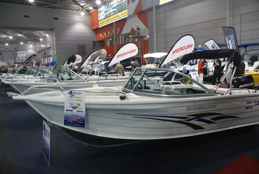 The 'tinnies from Quinnie', Quintrex boats are adored by anglers and the Brisbane Boat Show is the place to see the latest models. - Brisbane Boat Show © Rodrick Cox